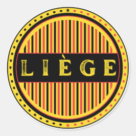 Adesivo Redondo Liège City Pride Emblem – Belgian Identity