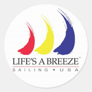 Adesivo Redondo Life é a Breeze®_Paint-The-Wind_Sailing USA