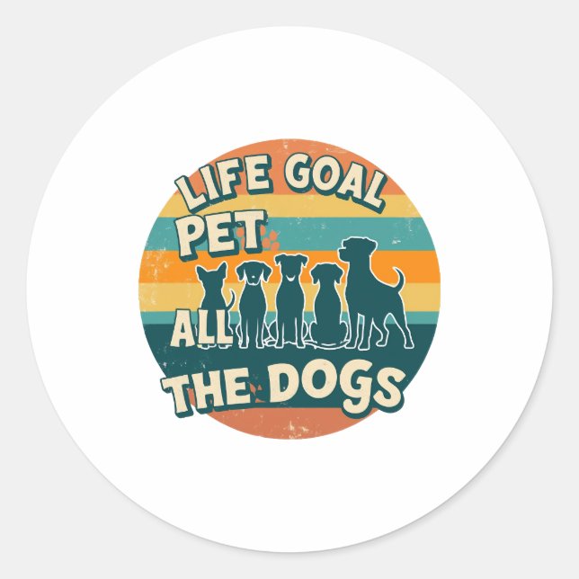 Adesivo Redondo Life Goal Pet All The Dogs Copy (Frente)
