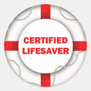 Adesivo Redondo Lifesaver certificado lago