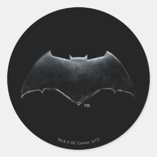 Adesivo Redondo Liga da Justiça | Símbolo de Batman Metálico