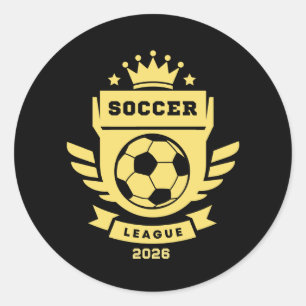 Adesivo Redondo Liga de Futebol 2026