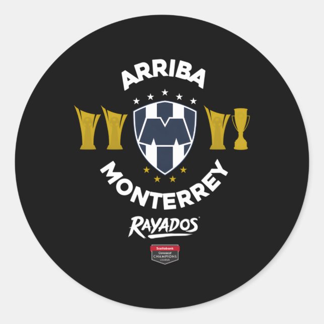Adesivo Redondo Liga dos Campeões da Concacaf Monterrey (Frente)