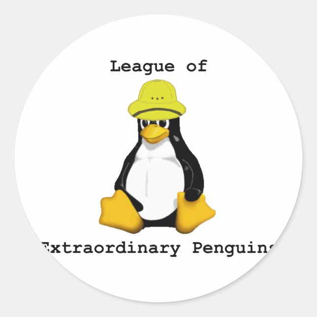 Adesivo Redondo Liga dos Pinguins Extraordinários 2 (Frente)