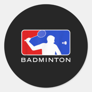 Adesivo Redondo Ligas Principais de Badminton