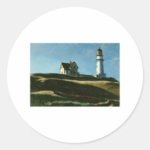Adesivo Redondo Lighthouse Hill - Edward Hopper