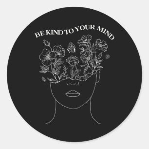 Adesivo Redondo Ligue Para A Sua Mente, Autogovernante Da Consciên