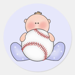 Adesivo Redondo Lil Baseball Baby Boy