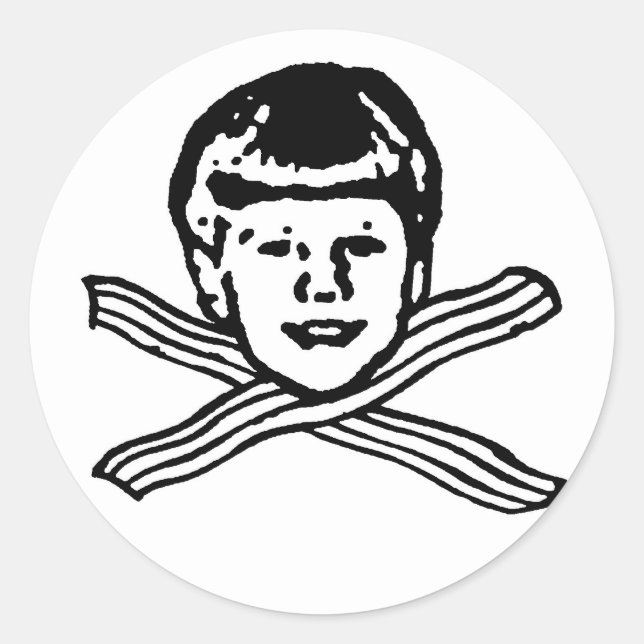 Adesivo Redondo Lil Chiz Adora Bacon Sticker! (Frente)