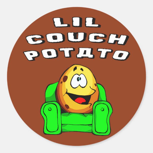 Adesivo Redondo Lil Couch Potato (Frente)