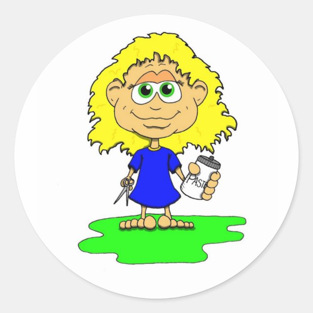 Adesivo Redondo Lil Crafty (Frente)