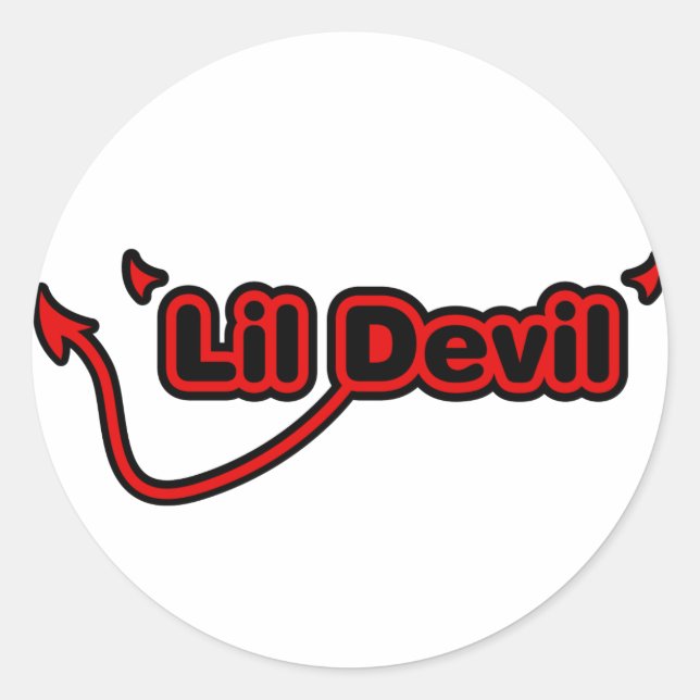 Adesivo Redondo Lil Devil (Frente)