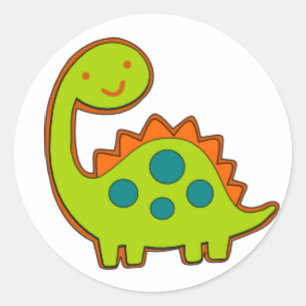 Adesivo Redondo Lil Dino Stickers