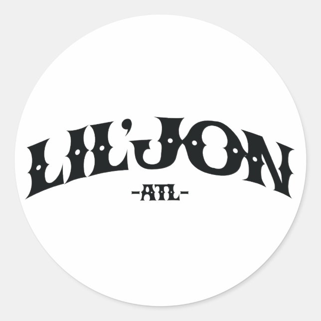 Adesivo Redondo Lil Jon "ATL" (Frente)