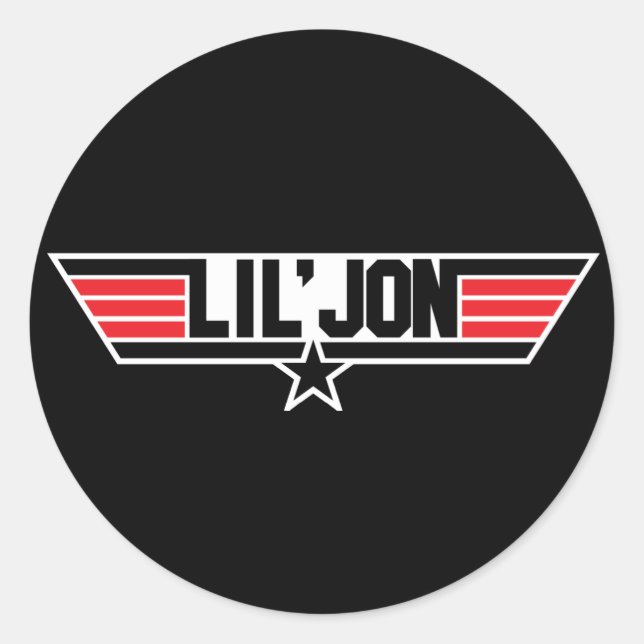 Adesivo Redondo Lil Jon "Top Gun" (Frente)