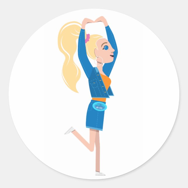 Adesivo Redondo Lil Margie Circle Sticker (Frente)