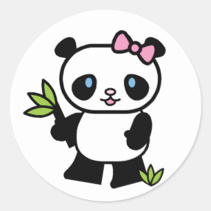 Adesivo Redondo Lil Panda Girl