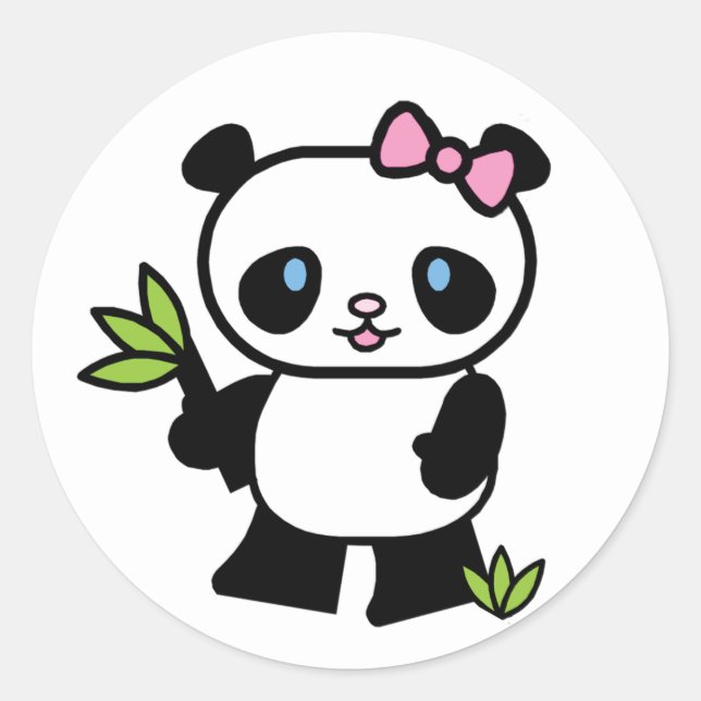 Adesivo Redondo Lil Panda Girl (Frente)
