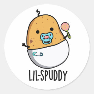 Adesivo Redondo Lil-Spuddy Funny Potato Pun