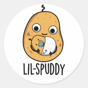 Adesivo Redondo Lil Spuddy Funny Potato Pun