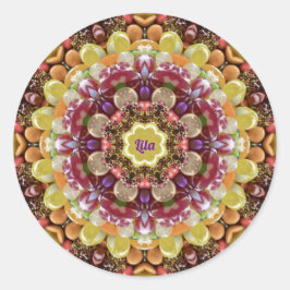 Adesivo Redondo LILA ~ PÁSCOA CANDDY ~ Chocolate