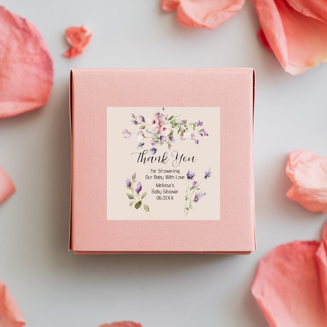 Adesivo Redondo Lilac E Lavanda, Obrigado, Viciados (Criador carregado)