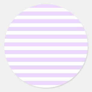 Adesivo Redondo Lilac, púrpura e tiras doces brancas
