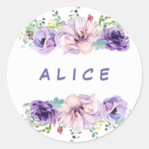Lilac Romântico Personalizado e Eucalyptus Floral