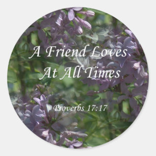 Adesivo Redondo Lilacs do ~ proverbs17-17