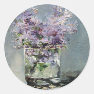 Adesivo Redondo Lilacs em um vidro por Edouard Manet