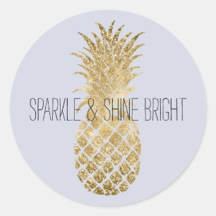 Adesivo Redondo Lilly Lavanda Glitter Glitzy Pineapple Sparkle