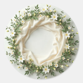 Adesivo Redondo Lily Bridal Wreath Sticker