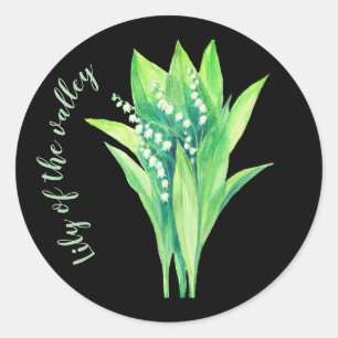 Adesivo Redondo Lily das flores silvestres do vale