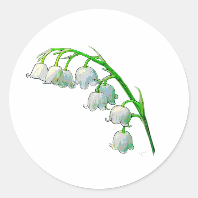 ADESIVO REDONDO LILY DO VALE STICKER (Frente)