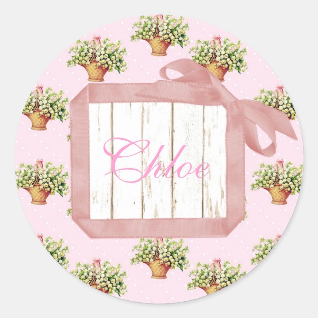 Adesivo Redondo Lily dos Stickers Personalizados do Vale (Frente)