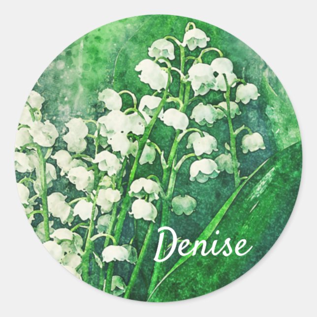 Adesivo Redondo Lily dos Stickers Personalizados do Vale (Frente)