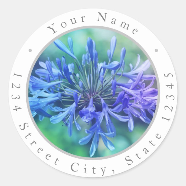 Adesivo Redondo 'Lily of the Nile' Labels (Frente)