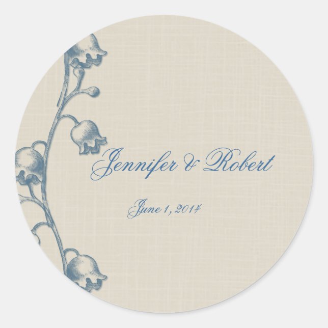 Adesivo Redondo Lily of the Valley on Linen Envelope Seal (Frente)