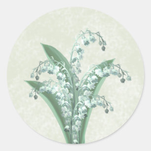 Adesivo Redondo Lily of the Valley Stickers