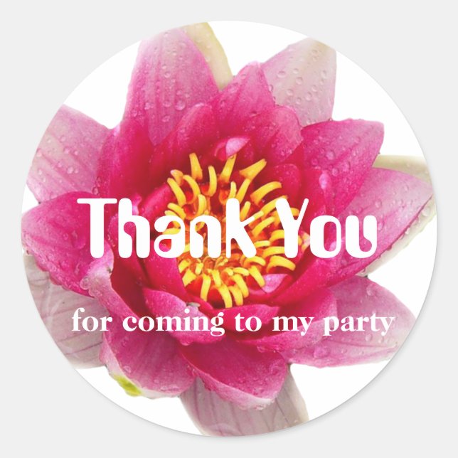 Adesivo Redondo Lily Rosa (Frente)