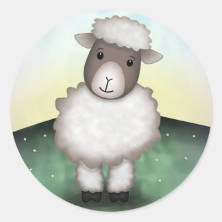 Adesivo Redondo Lily the Lamb - Stickers