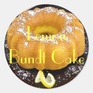 Adesivo Redondo Limão-Bundt-Bolo