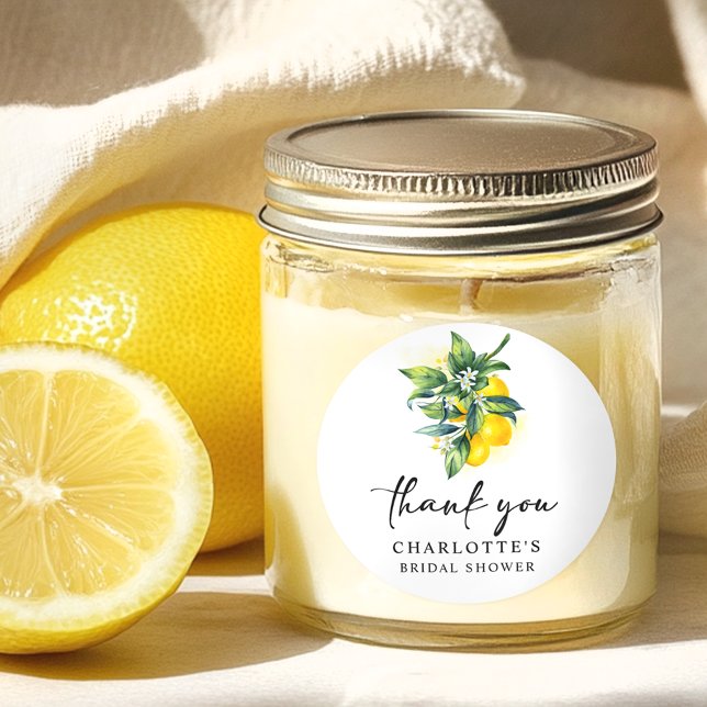 Adesivo Redondo Limão Chá de panela de Citros (Criador carregado)