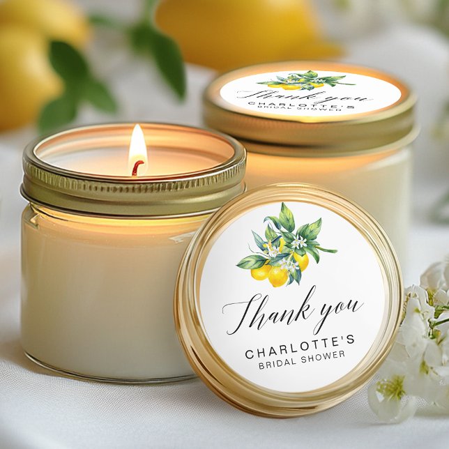 Adesivo Redondo Limão Chá de panela de Citros (Criador carregado)