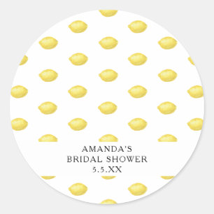 Adesivo Redondo Limão Cítrico - Casamento