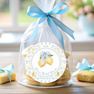 Adesivo Redondo Limão Citrus Floral Chá de panela