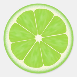 Adesivo Redondo Limão de comida de cartoon divertido