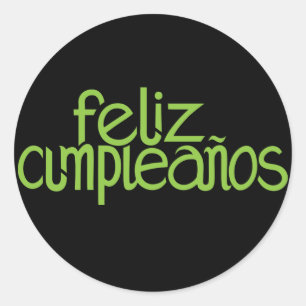 Adesivo Redondo limão Feliz Cumpleaños