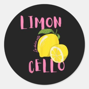 Adesivo Redondo Limão italiano Limoncello La Dolce Vita