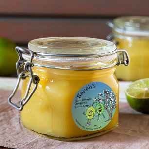 Adesivo Redondo Limão Pals Engraçado Cartoon Preserva Curva e Mais